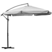 Umbrelă de grădină, curte, terasă Lehman Vima, culoarea gri, cu diametru 300 cm, înălțime 240 cm