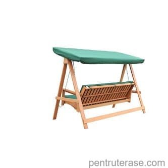 Leagan hinta balansoar pentru gradina terasa curte Soleil fabricat cu grija din Lemn cu Functie de Pat rabatabil